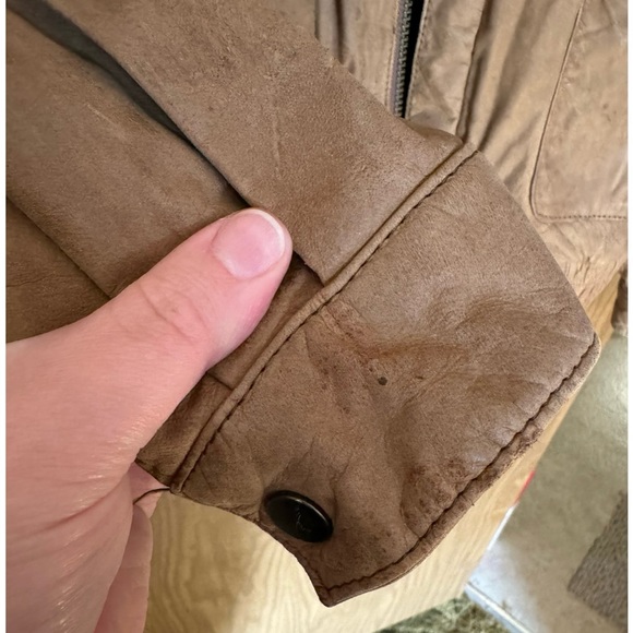 Vintage Sea Dream Leather Bomber Jacket - Picture 5 of 14